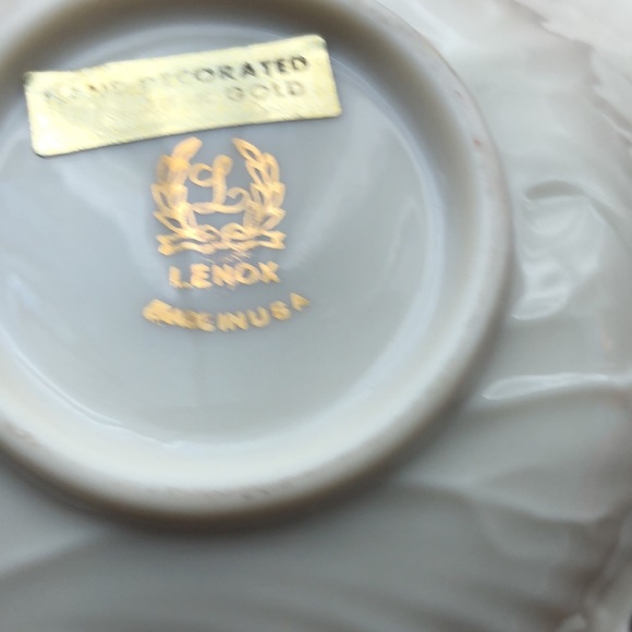 Lenox Double Leaf Accent Ceramic Tray With Handle - Picture 6 of 7